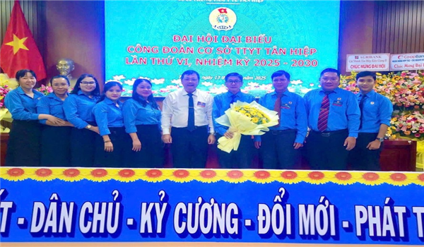 TRUNG TÂM Y TẾ TÂN HIỆP Tổ chức thành công Đại hội đại biểu Công đoàn cơ sở lần thứ VI, nhiệm kỳ 2025-2030